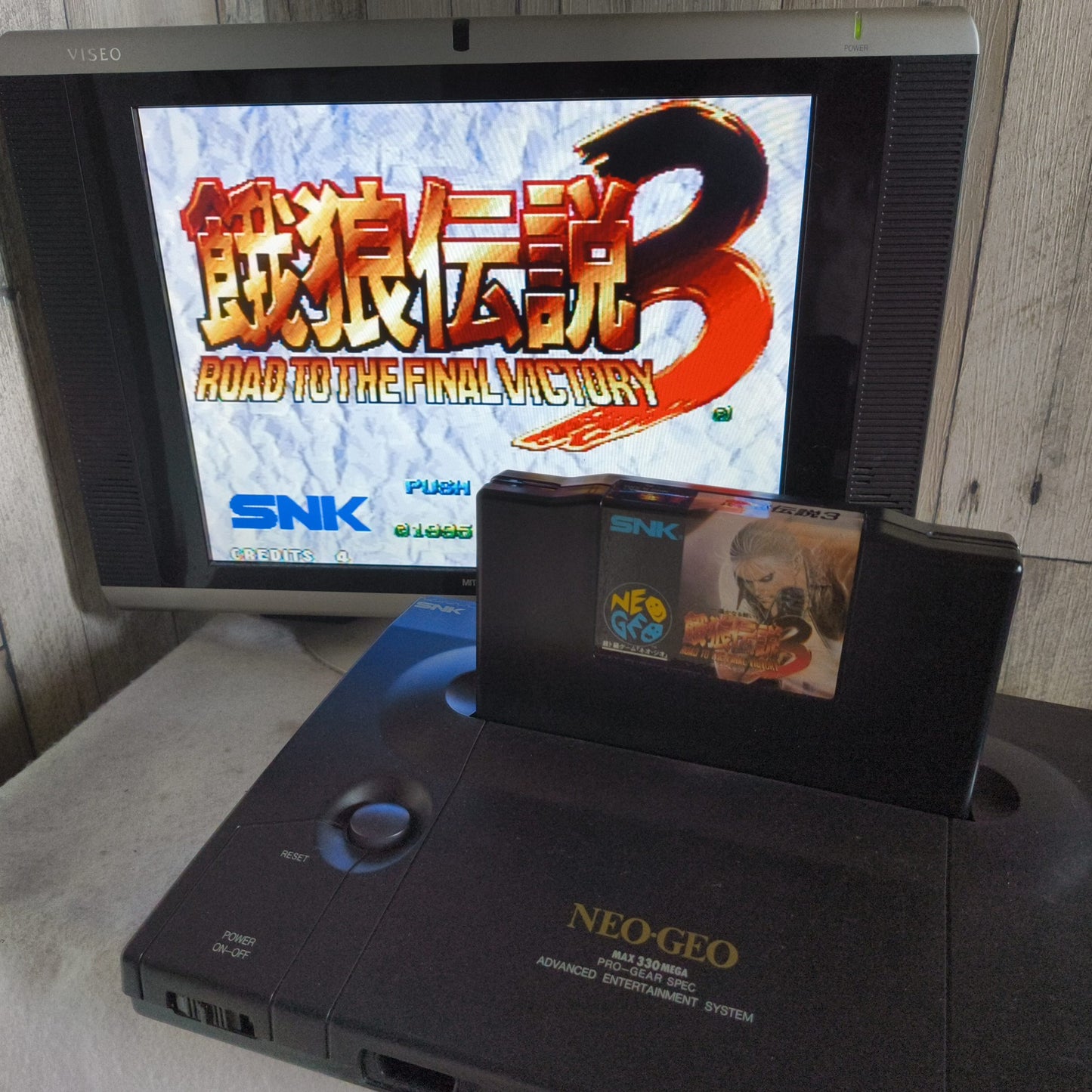 SNK NEOGEO AES ROM cartridge system Console NEO-0, w/PSU, Pad, Box set-h0518-