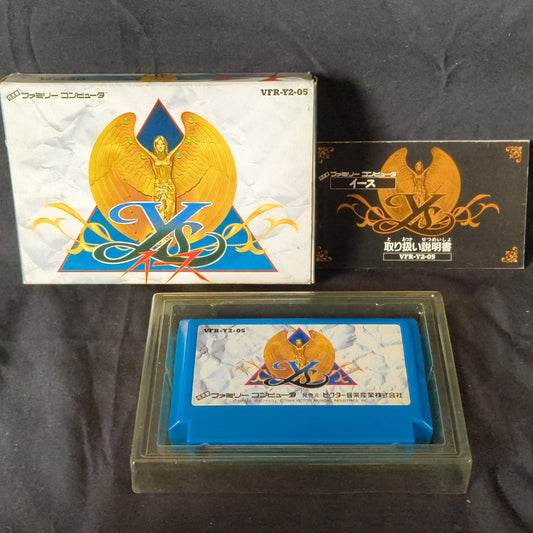 Ys - Ancient Ys Vanished - Nintendo Famicom w/Manual, Box, Working Japan-h0526-