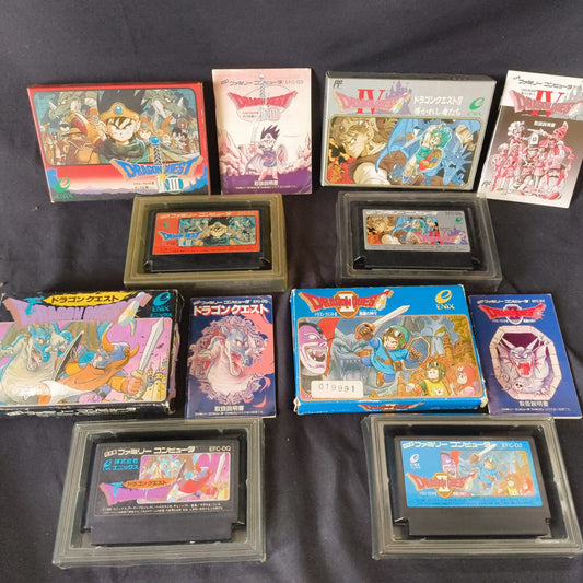 Dragon Quest Series Famicom FC NES Cartridge, Manual, Boxed set, Working-h0528-
