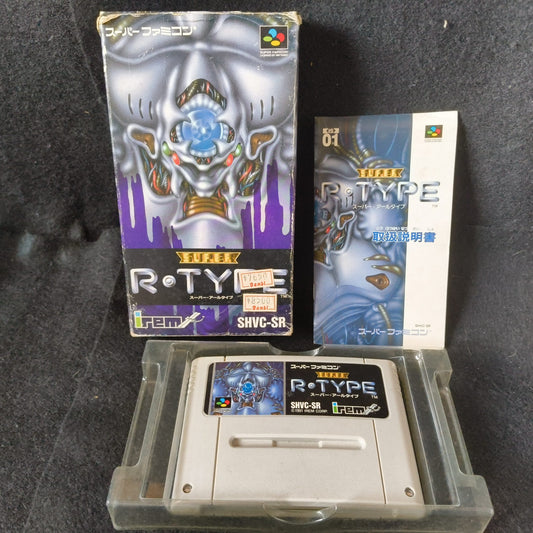 Super R-TYPE Super Famicom SFC Cartridge,W/Manual, Boxed set, Working-h0703-2