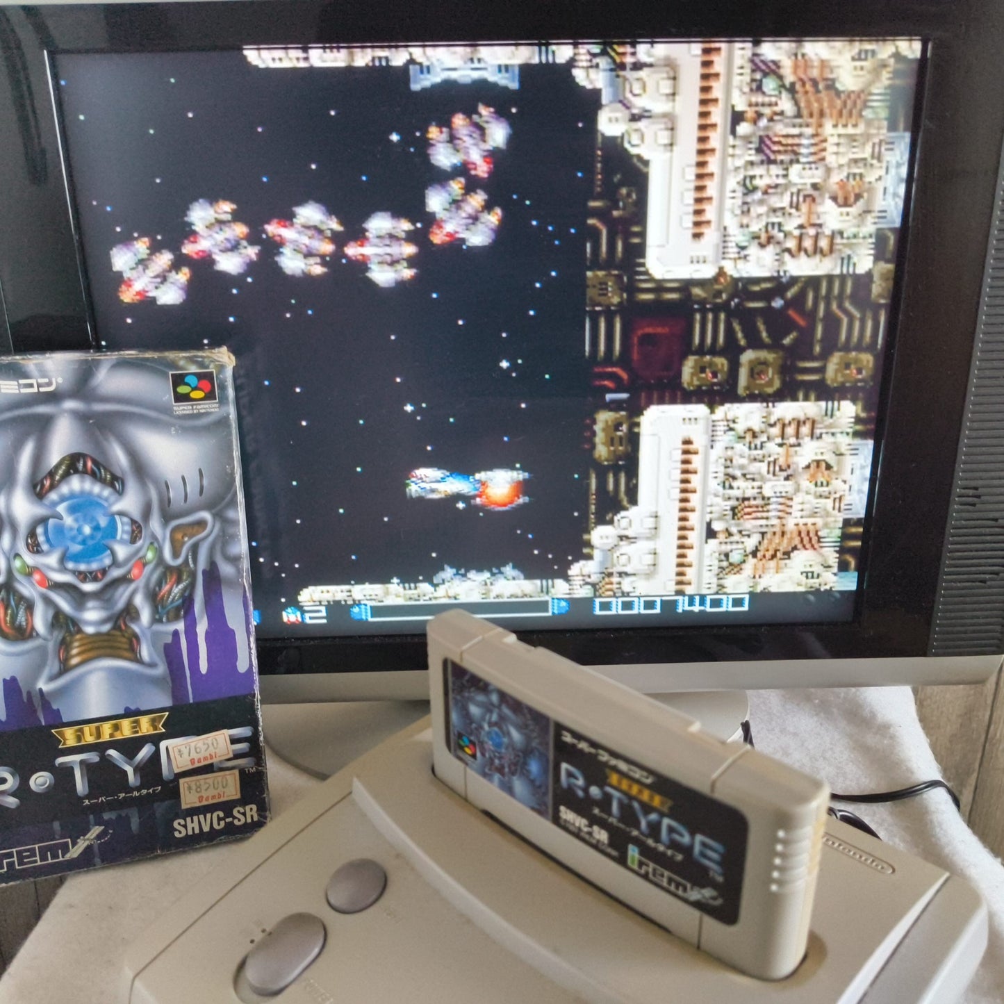 Super R-TYPE Super Famicom SFC Cartridge,W/Manual, Boxed set, Working-h0703-2