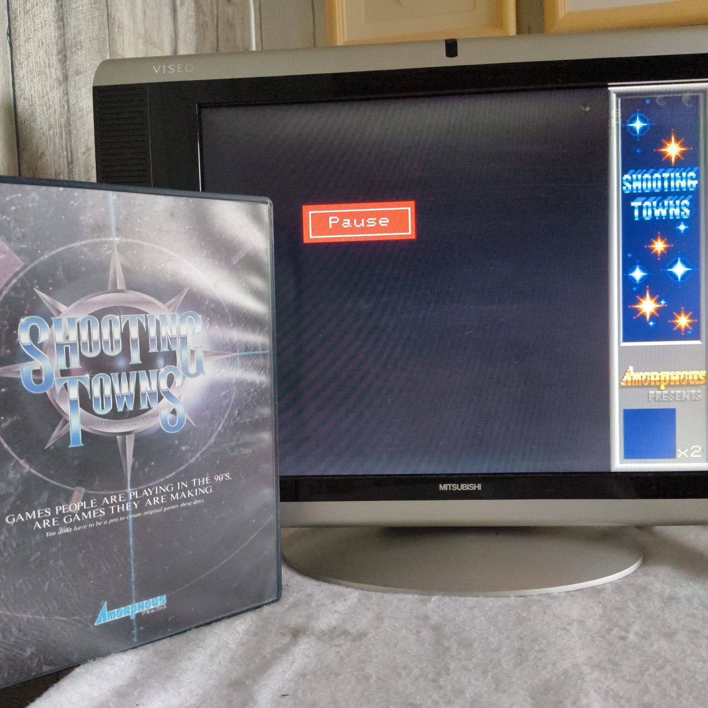 Shooting TOWNS for FM TOWNS shooter Program Game Boxed set Japan, working-h0711-