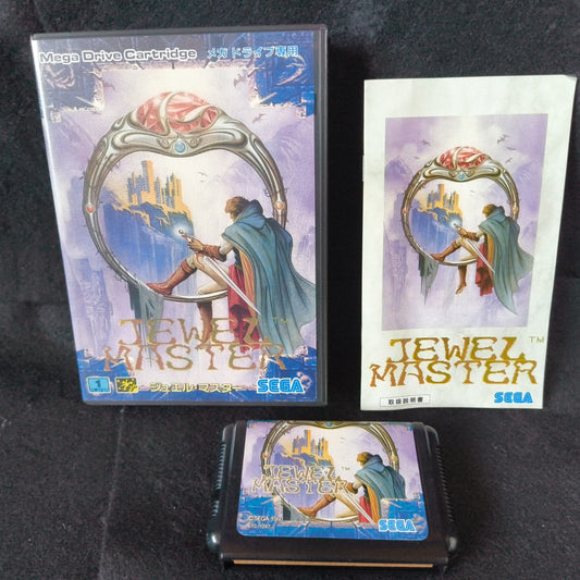 JEWEL MASTER SEGA MEGA DRIVE (Genesis ) Shooter game Cartridge w/Box set-h0805-