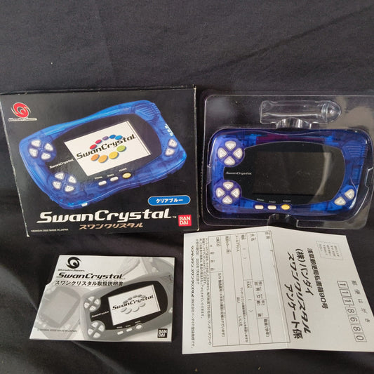 Bandai Wonder Swan Crystal Clear Blue BANDAI Console,Manual,Boexed set-h0815-