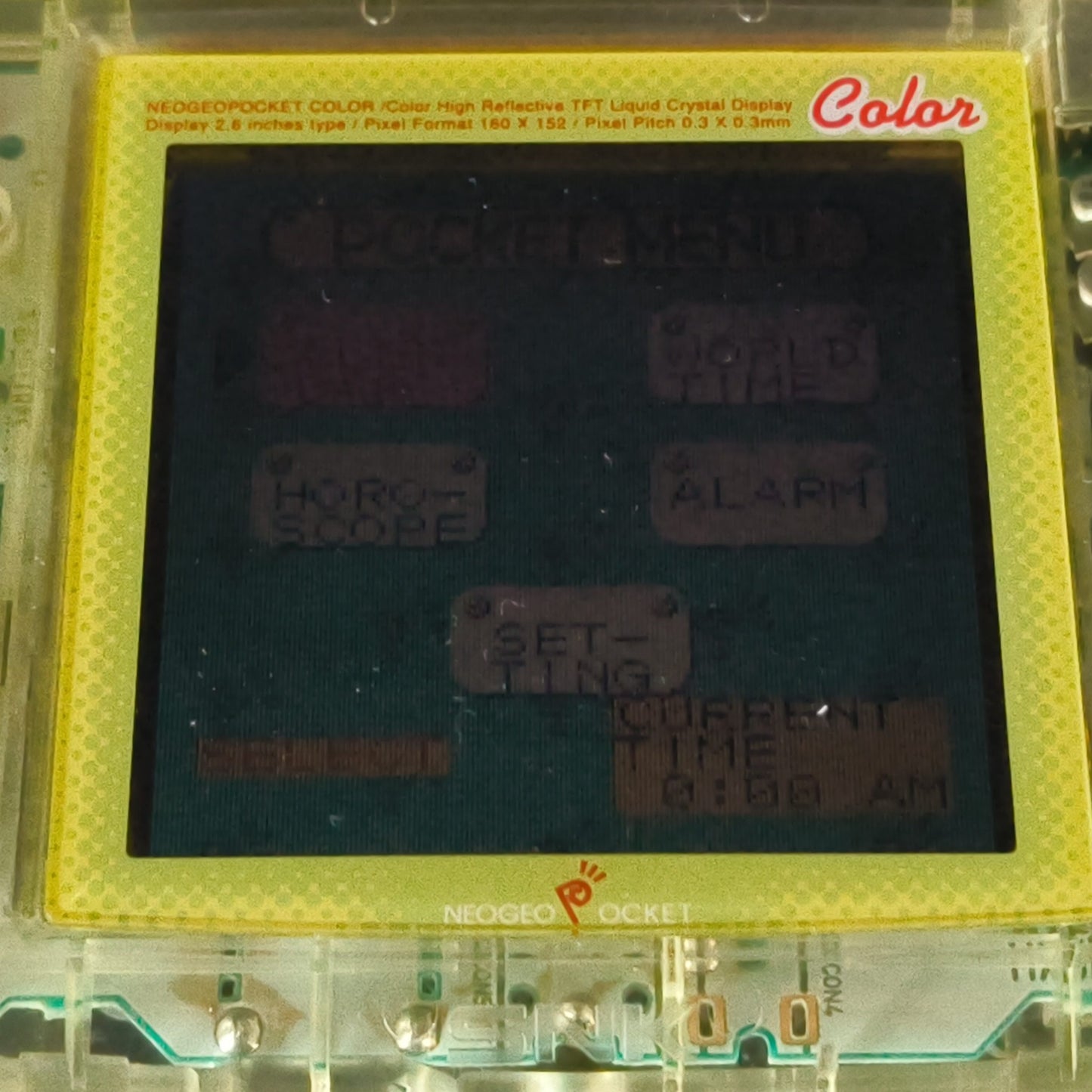 SNK NEOGEO POCKET Color Crystal Yellow Console NEO GEO, Box and game set, Japan