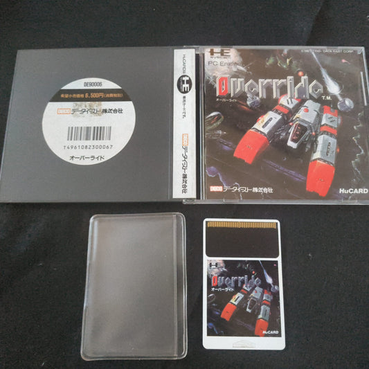 Authentic, Over Ride / Override NEC PC Engine Turbografx-16 Hu-card, Japan