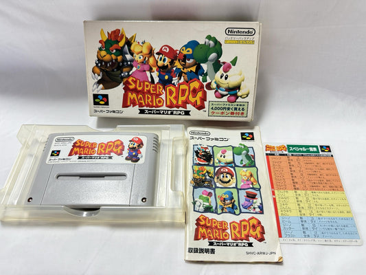 Super Mario RPG Nintendo Super Famicom Game Cartridge w/Manual, Box set-f0914-