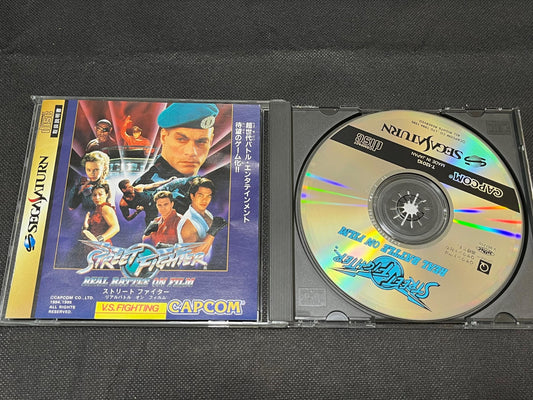 STREET FIGHTER REAL BATTLE ON FILM SEGA Saturn Game,Gamedisk,Manual, Case-g0903-