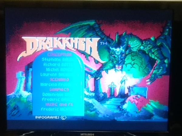 Drakkhen Fujitsu FM TOWNS Game Disk, Manual, Box set, Working-h0613-