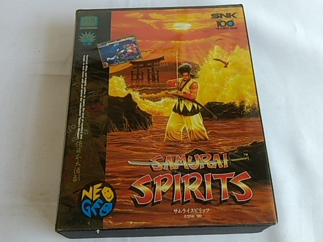 Samurai Spirits Samurai Shodown SNK NEO GEO AES Cartridge Boxed set/tested-G- - Hakushin Retro Game shop