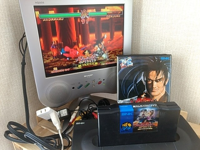 Shin Samurai Spirits (Samurai Shodown 2) SNK NEOGEO AES with Box, Working-f0215-