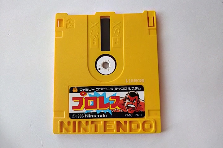 ZANAC/Pro wrestling FAMICOM DISK SYSTEM FCD Gamedisk and Box set tested-a1224- - Hakushin Retro Game shop