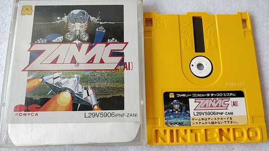 ZANAC/Smash Ping Pong FAMICOM DISK SYSTEM FDS Gamedisk and Box set tested-b216- - Hakushin Retro Game shop