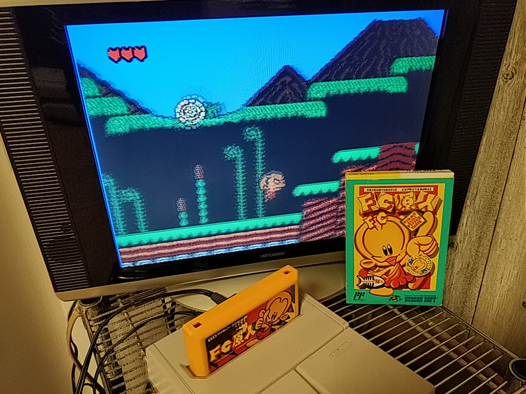FC GENJIN Bonks Adventure Nintendo FAMICOM (FC) Cartridge,Manual,Boxed -c0419- - Hakushin Retro Game shop
