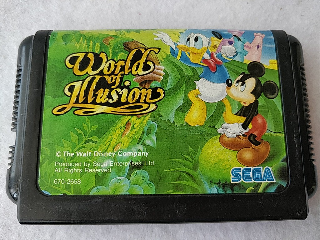 Starring Mickey Mouse Castle Of Illusion,World of Illusion set MEGA DRIVE-c0620-