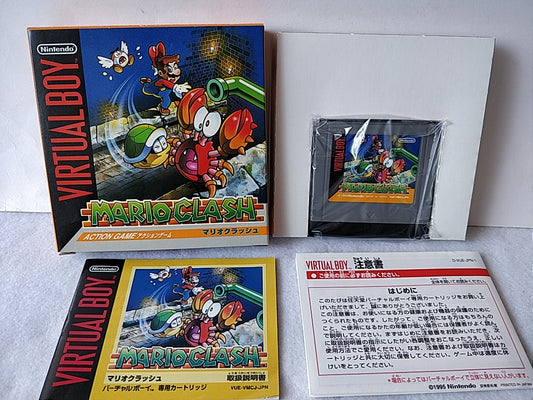 MARIO CLASH Nintendo Virtual Boy/Cartridge, manual and Box/tested-c623--