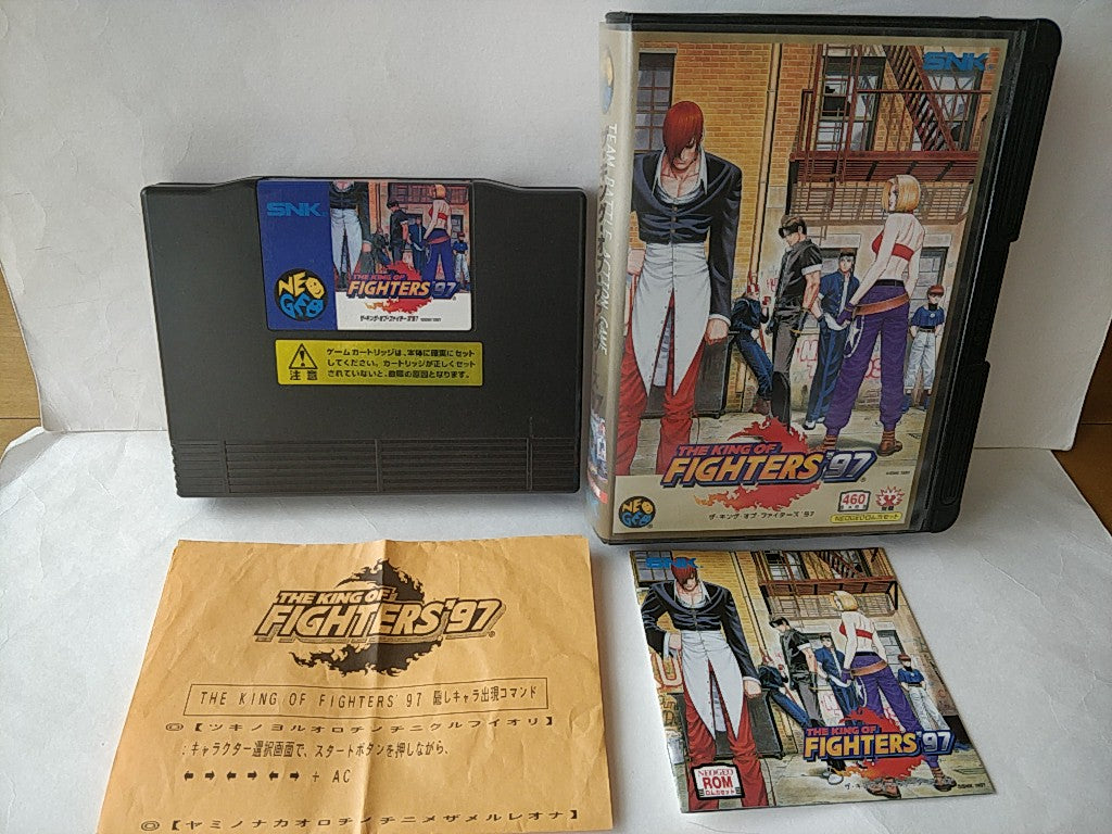 KOF97 THE KING OF FIGHTERS 97 SNK NEO GEO AES Cartridge, Manual Boxed set-c0906-