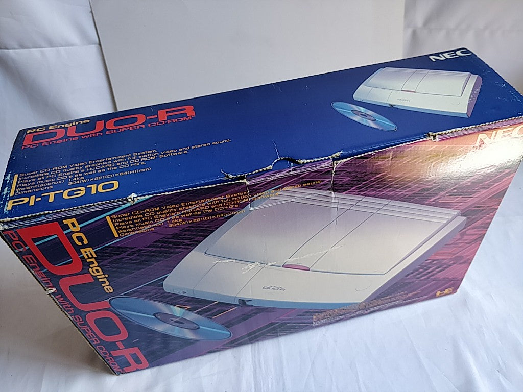NEC PC Engine DUO-R Console(TurboDUO PI-TG10),Pad,PSU,AV Cable Games Boxed-c1013