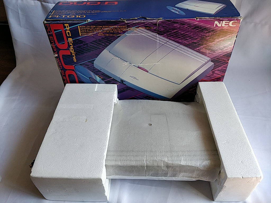 NEC PC Engine DUO-R Console(TurboDUO PI-TG10),Pad,PSU,AV Cable Games Boxed-c1013 - Hakushin Retro Game shop