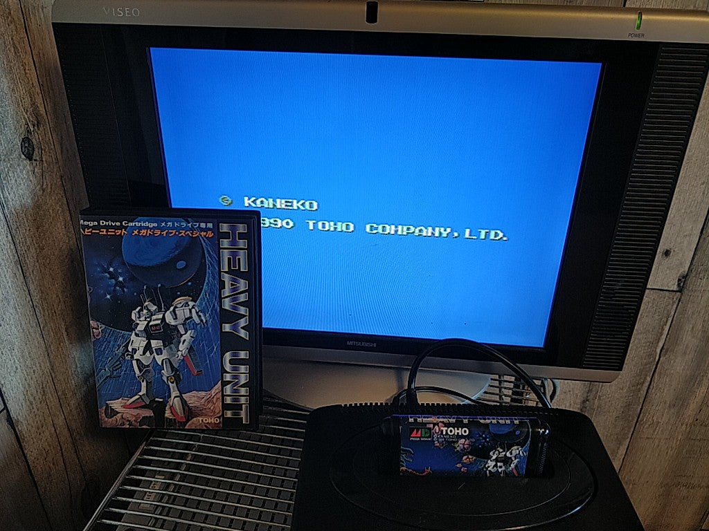 HEAVY UNIT SEGA MEGA DRIVE (Genesis ) Cartridge,Manual,Boxed set/tested-d0623- - Hakushin Retro Game shop