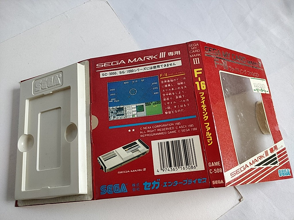 F-16 Fighting Falcon SEGA SC-3000 Mark 3,SG-1000 Game My Card,Manuak,Boxed-d0716