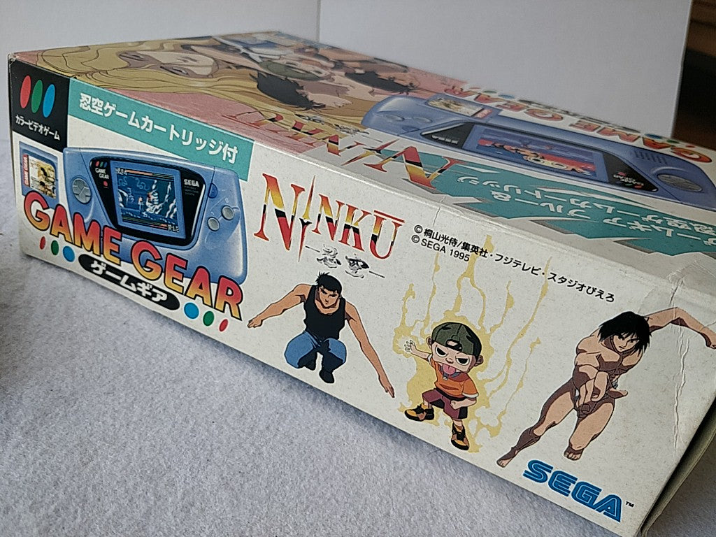 SEGA GAME GEAR Handheld Blue color Console Ninku limited ,Manual,Boxed set-c0803