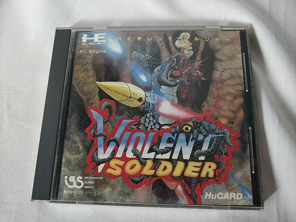 Violent Soldier NEC PC Engine TurboGrafx-16 PCE /Hu-Card,Boxed Set