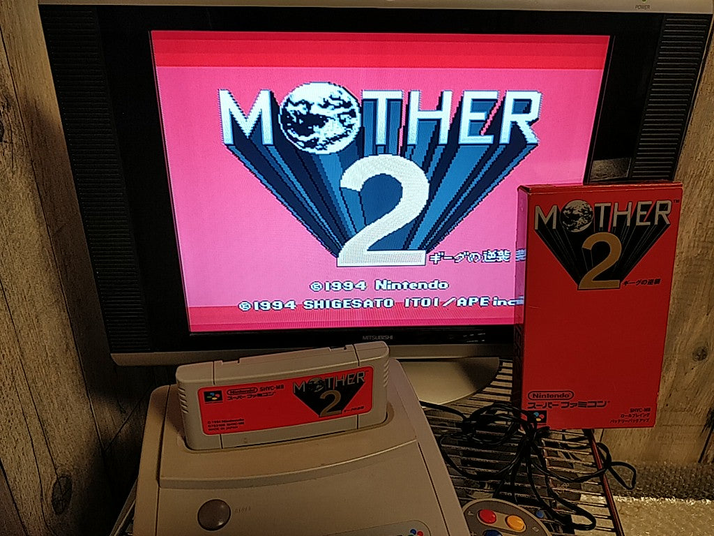 Mother 2 (Mother EarthBound) Super Famicom SFC SNES Cart,Manual,Boxed-d1111-