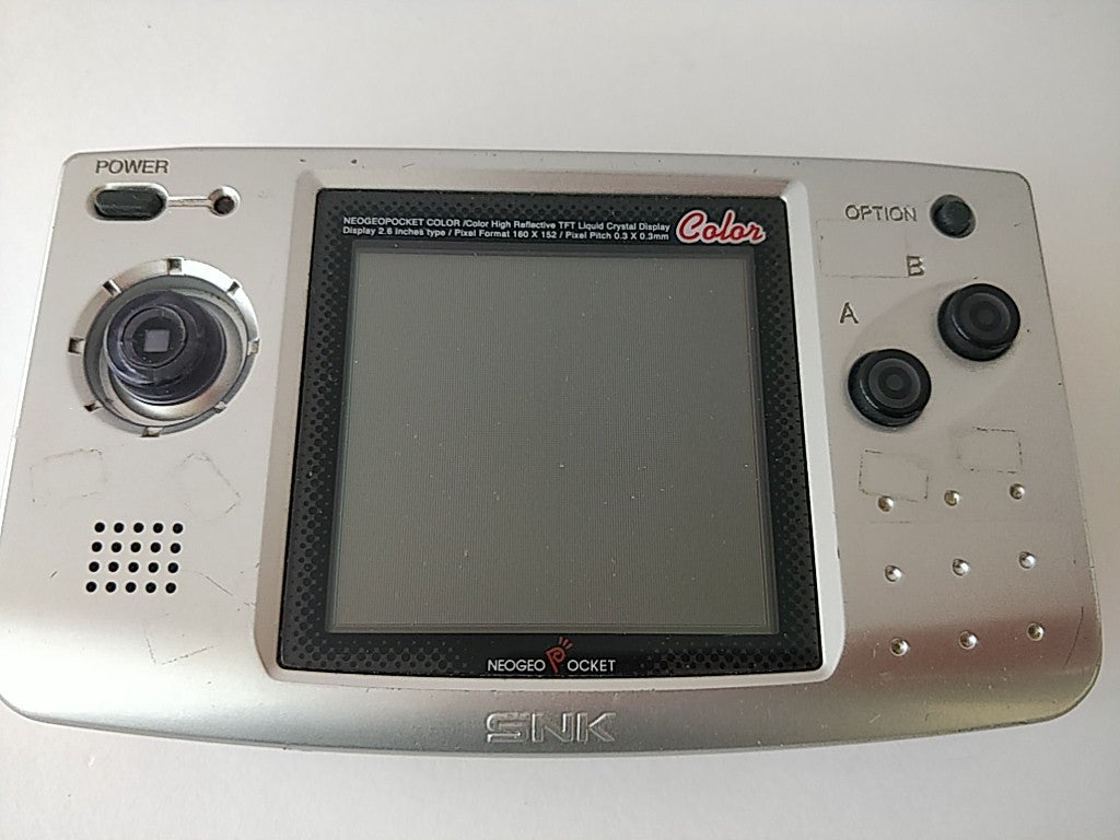 Defective SNK NEOGEO POCKET Color Solid Silver Console and Game tested-e0510-