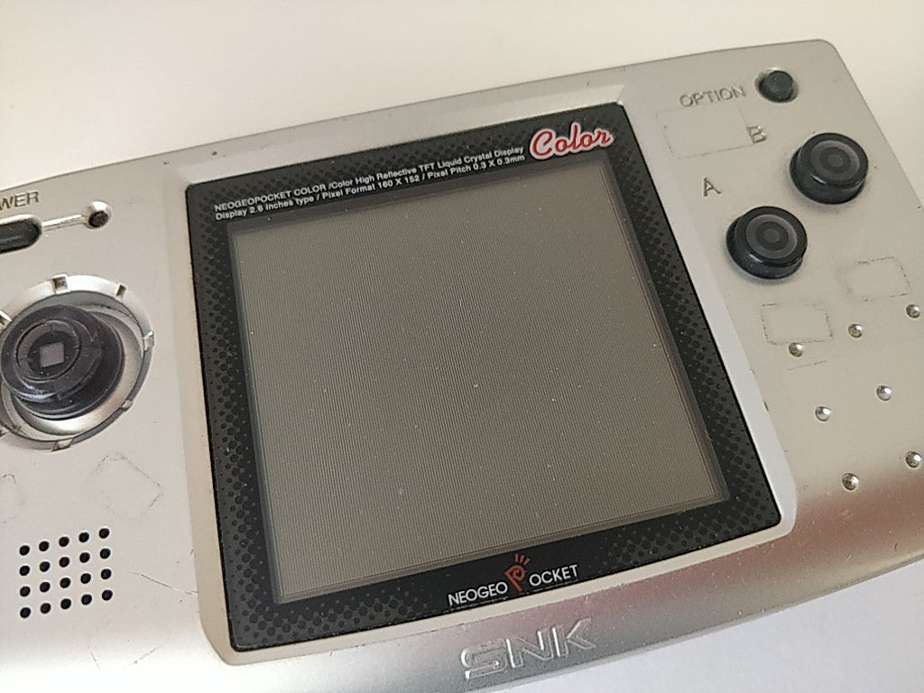 Defective SNK NEOGEO POCKET Color Solid Silver Console and Game tested-e0510-