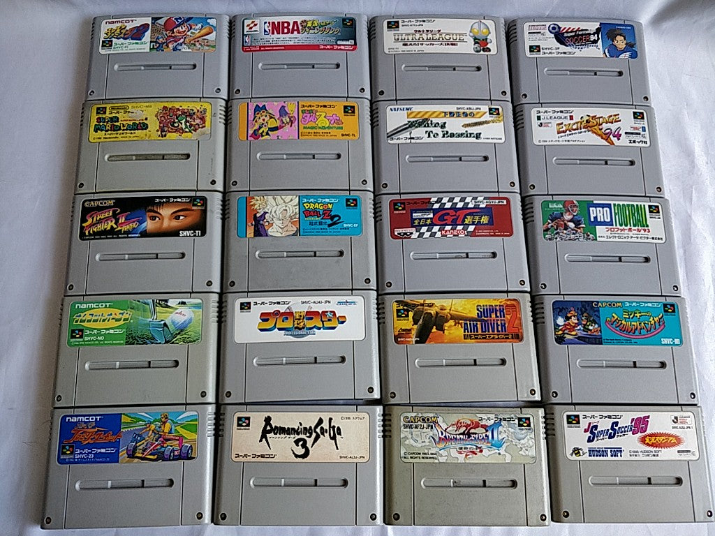 Wholesale lot of 20 Nintendo Super Famicom FC NES Game Cartridge 