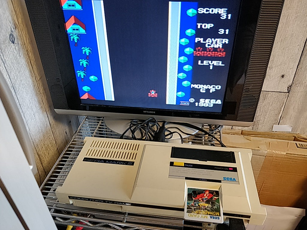 MONACO GP; Sega Mark 3,SG/SC series Game Card and Manual set, tested-e0714-7