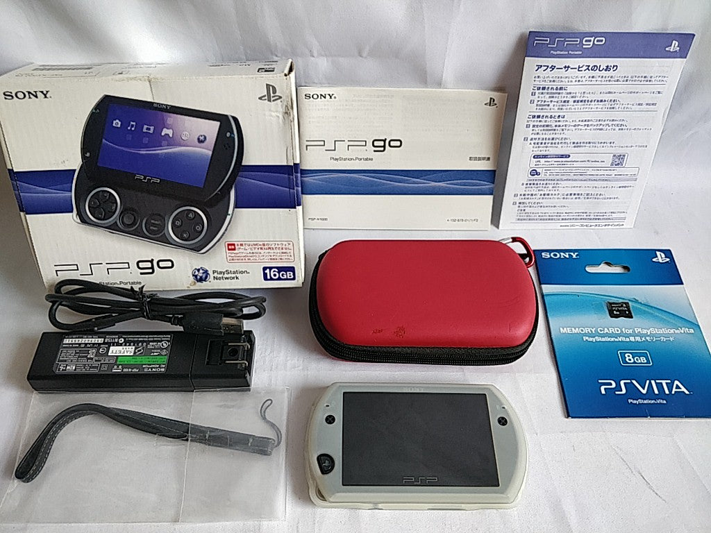 SONY PSP Go Playstation Portable console, manual, battery cable, Boxed -e0815-