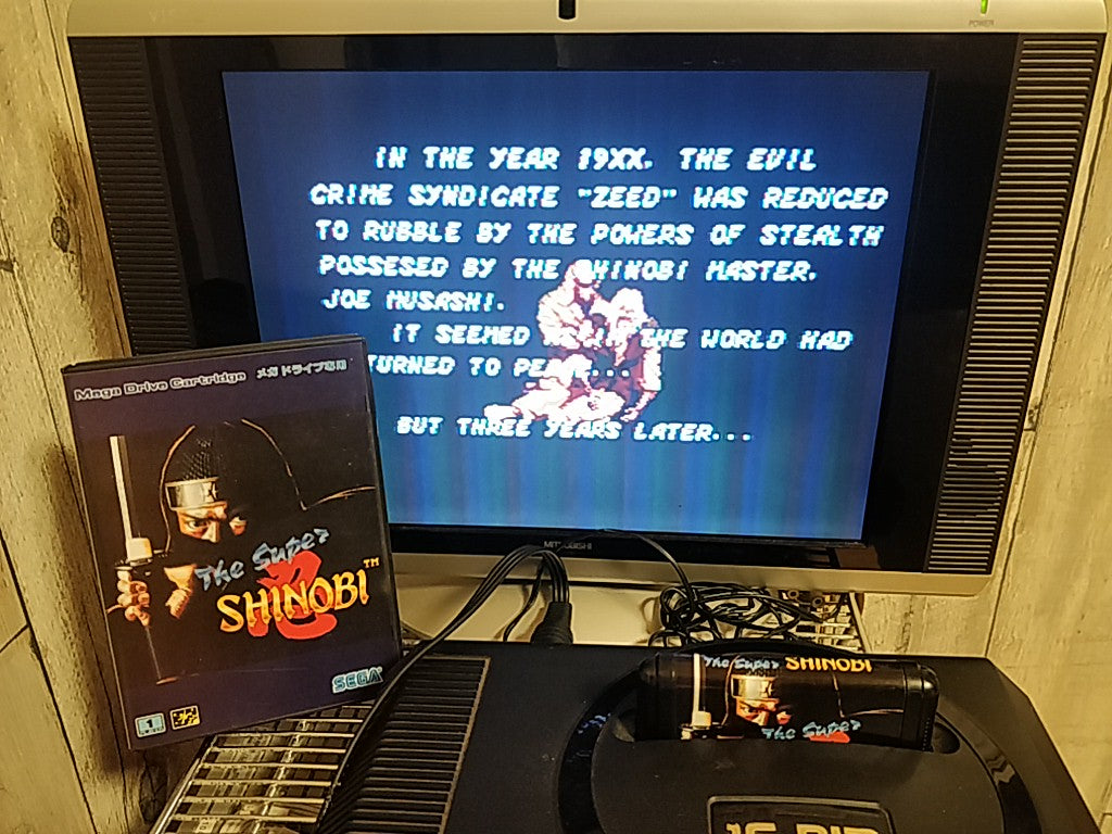 The SUPER SHINOBI The Revenge of Shinbi SEGA MEGA DRIVE Game set-e0819-