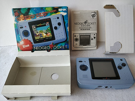 SNK NEOGEO POCKET Color Blue Console, Manual, boxed set tested-e0910-