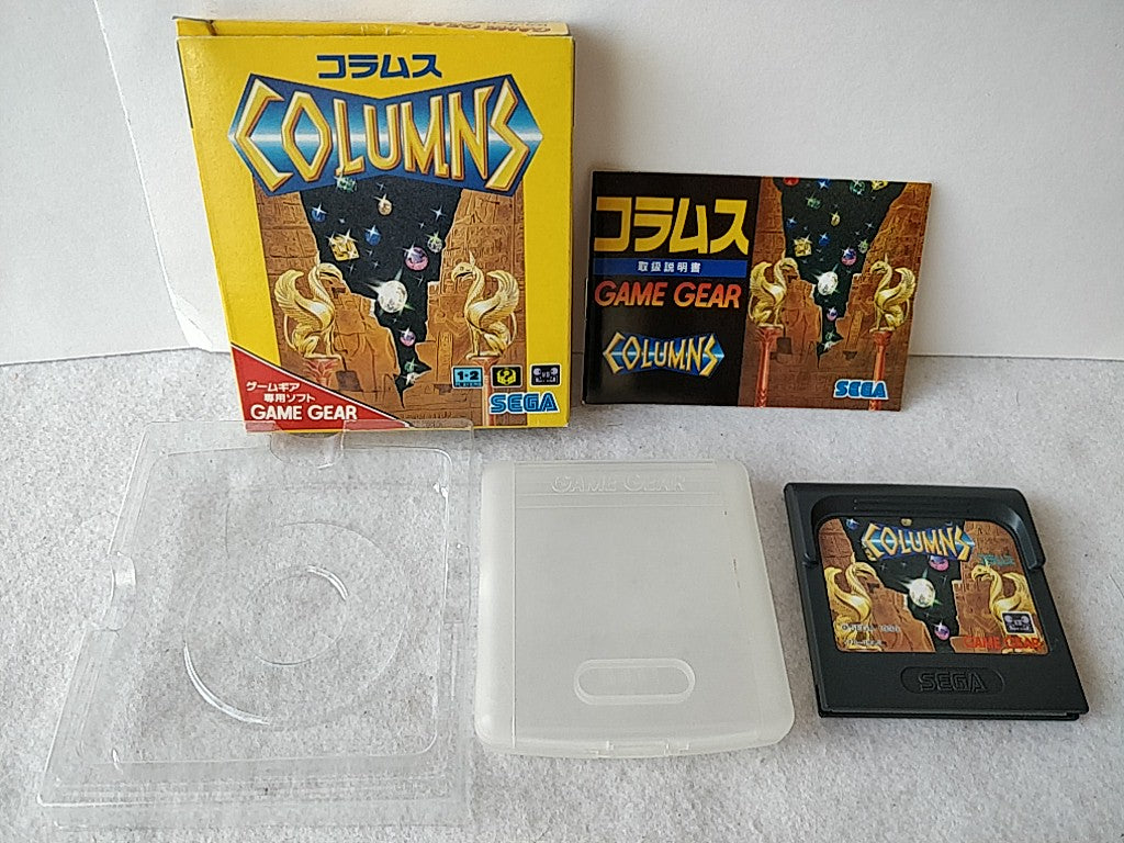 game gear columns COLUMNS SEGA GAME GEAR GG Cartridge, Manual, and Box set tested-e0910- – Hakushin Retro Game shop