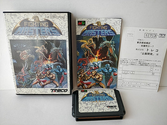Fighting Masters SEGA MEGA DRIVE Genesis Cartridge, Manual, and Box set-e0915-