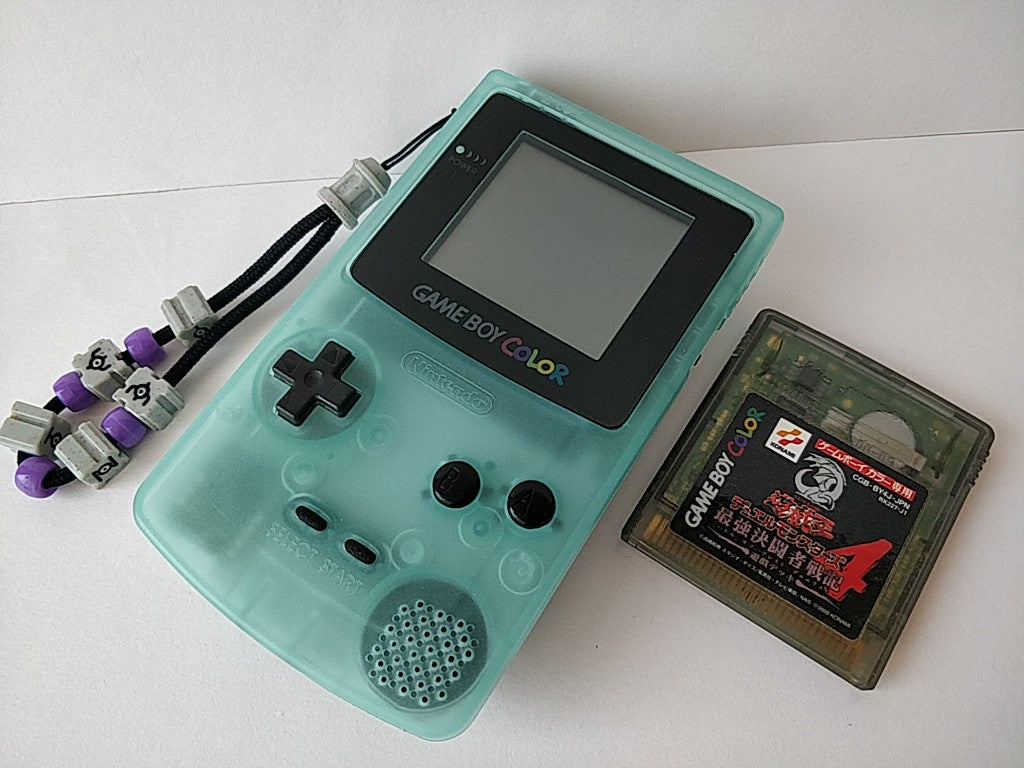 Replaced shell, Nintendo Gameboy Color Ice Blue Color Console and 