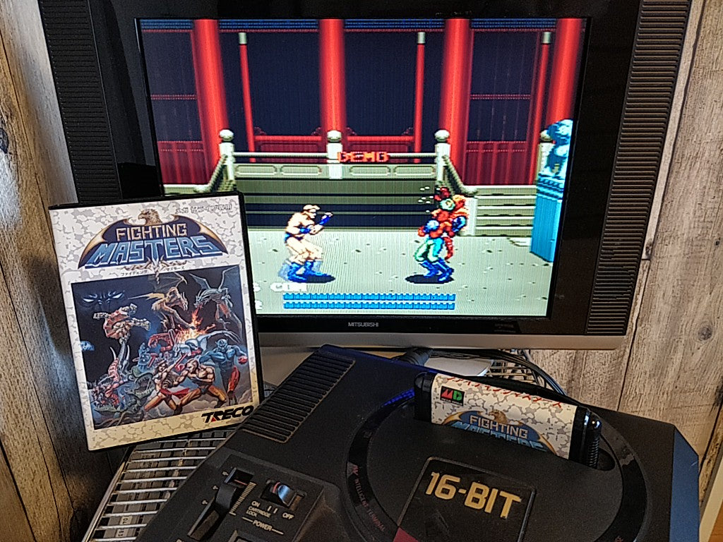 Fighting Masters SEGA MEGA DRIVE Genesis Cartridge, Manual, and Box set-e0915-