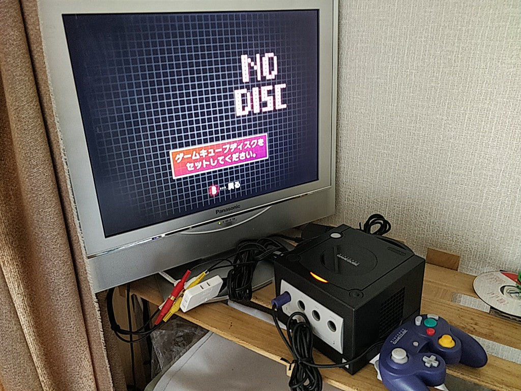 Defective, Nintendo Gamecube console, controller, Power cable in box set-e0928-