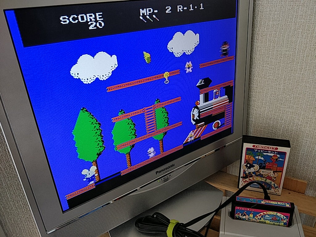 MAPPY LAND Famicom FC NES Cartridge, Manual, Boxed set, tested-e1012-