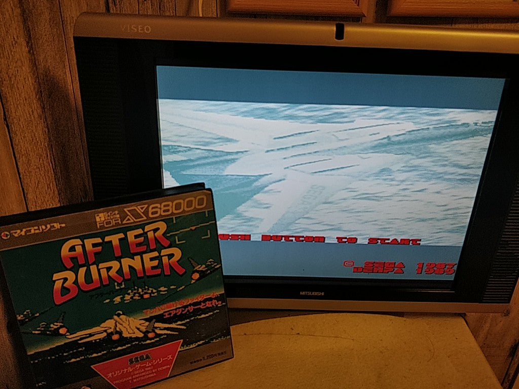 After Burner for SHARP X68000 shooter Game set/Gamedisk,manual,Box, tested-e1025