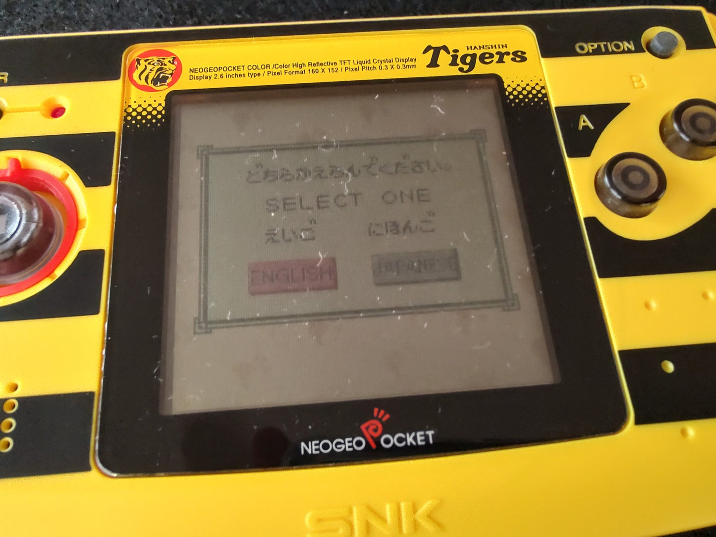 SNK NEOGEO POCKET Color Ganbare Hanshin Tigers Version with Box, Working -f0204-