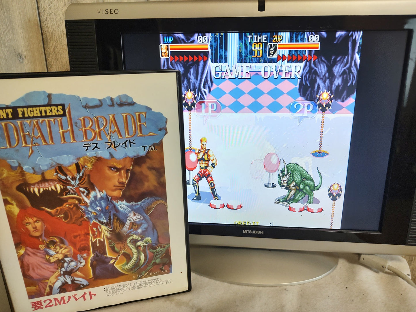 DEATH BRADE SHARP X68000 Game set/Gamedisk, Manual, Box set, Working-f0221-