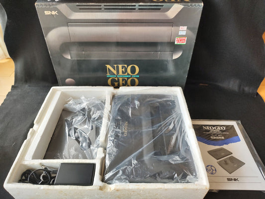 SNK NEOGEO AES ROM cartridge system Console NEO-0, w/manual, Pad, Box set-e0316-