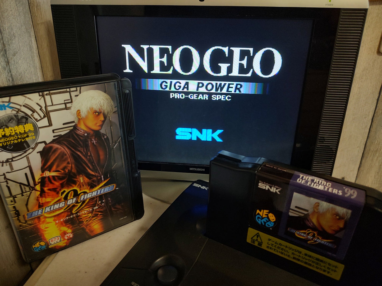 KOF 99 THE KING OF FIGHTERS 99 SNK NEO GEO AES w/Manual, Box, Working-f0504-4