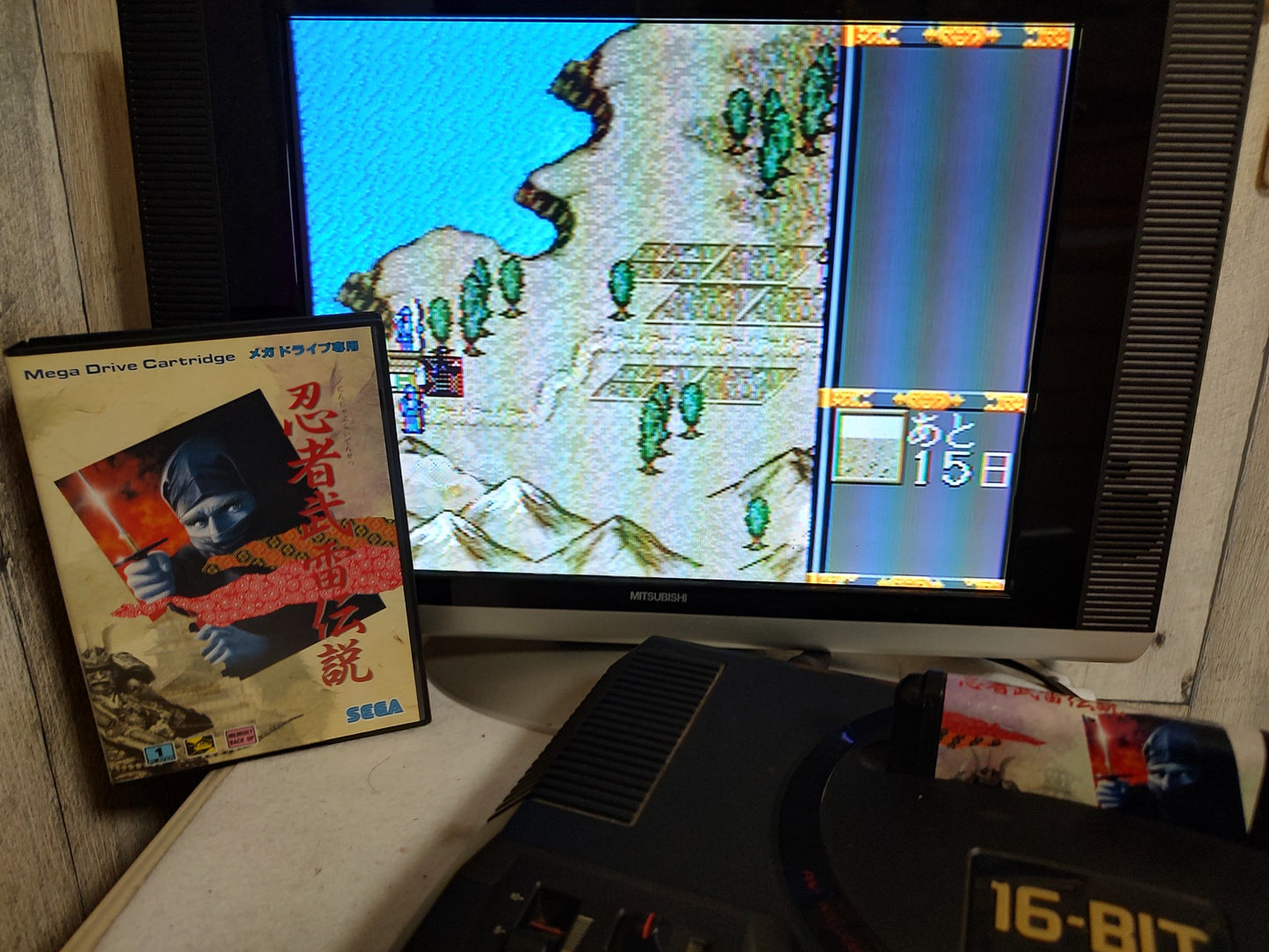 Ninja Burai Densetsu SEGA MEGA DRIVE Genesis W/Box, working-f0504-