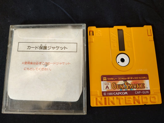 Gun Smoke FAMICOM (NES) Disk System, Game disk set, tested-f0515-