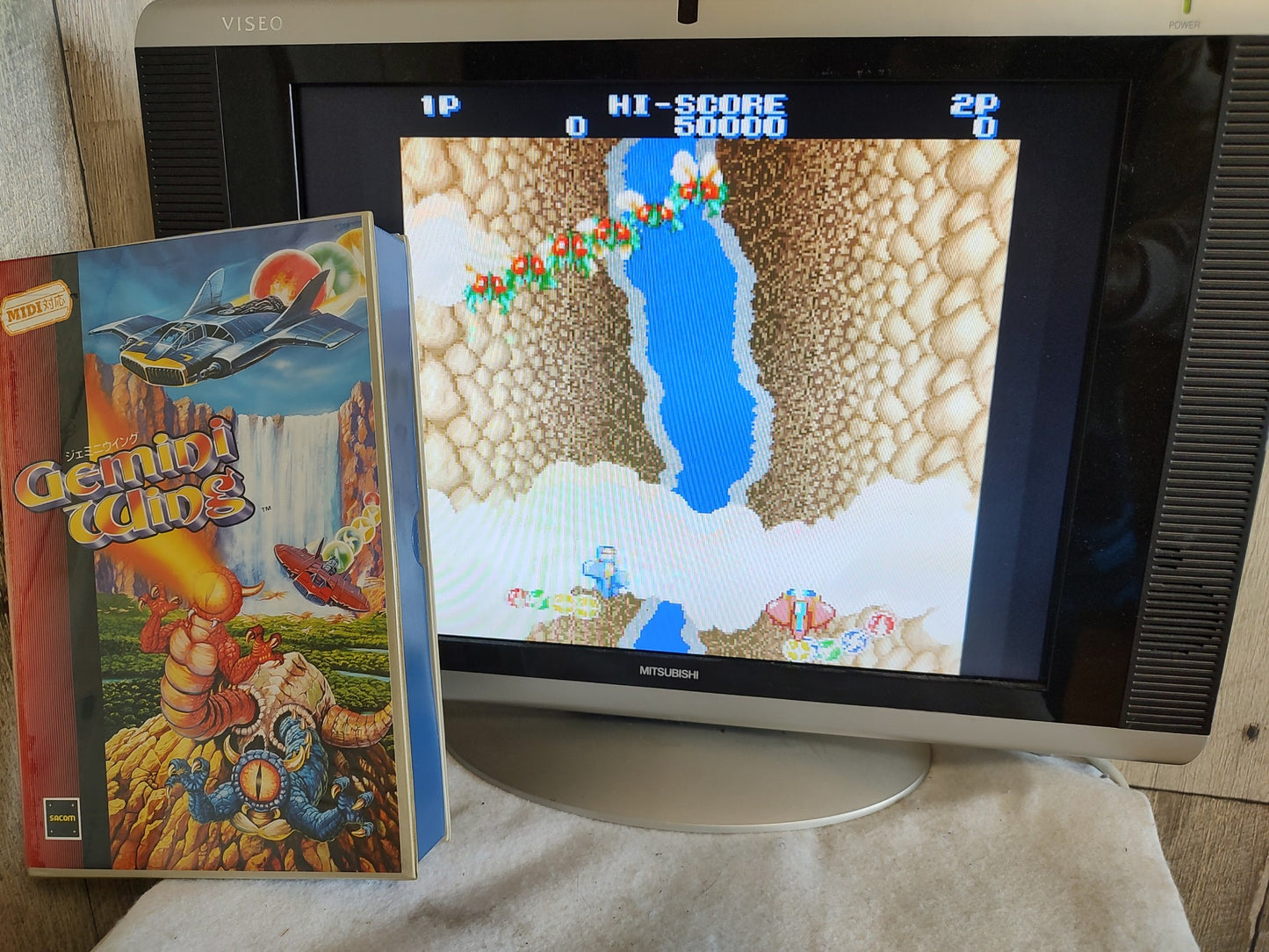 Gemini Wing TECMO SHARP X68000 Game w/Manual, and Box set, Working-f0520-