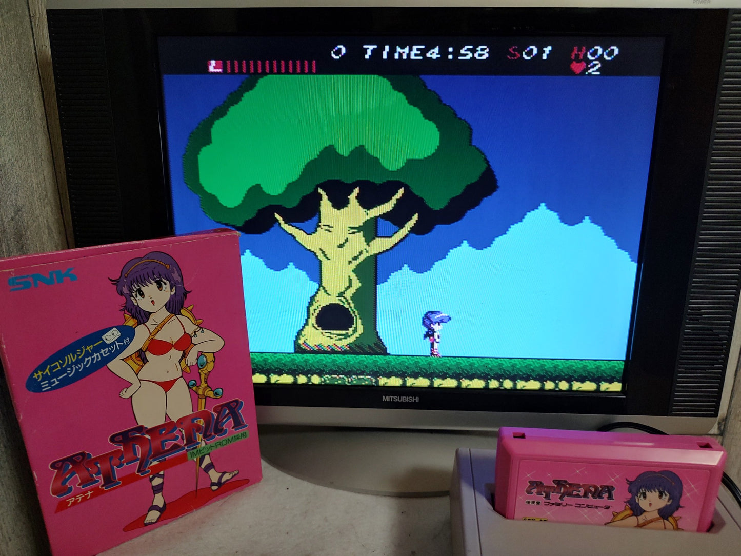 Athena with Pycho soldier Music cassette tape set Famicom, FC, SNK, tested-f0528